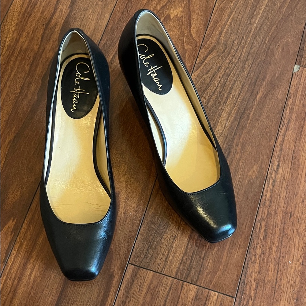 Cole Haan, Nike Air, Black Leather Heels